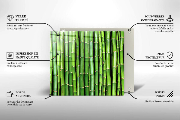 Osłona ściany przy kuchence gazowej Natura bambusy