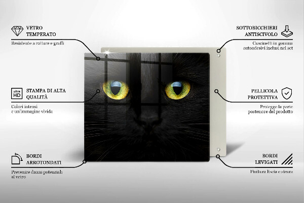Płyta ochronna na kuchenkę Zwierzę kocie oczy
