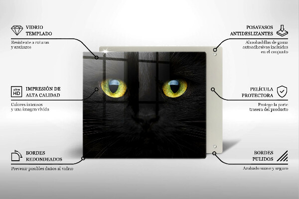 Płyta ochronna na kuchenkę Zwierzę kocie oczy