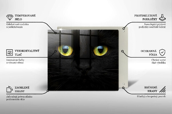 Płyta ochronna na kuchenkę Zwierzę kocie oczy