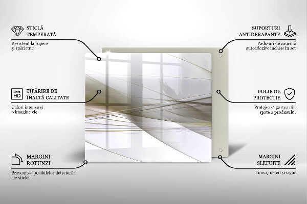 Osłona ściany przy kuchence gazowej Abstrakcja linie design