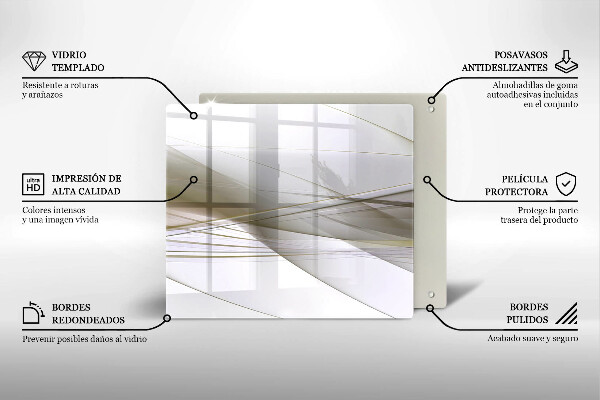 Osłona ściany przy kuchence gazowej Abstrakcja linie design