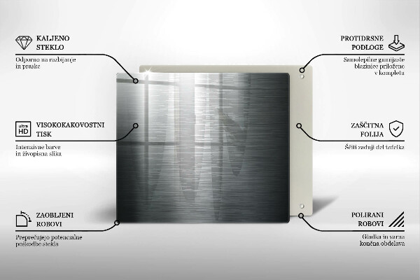 Osłona ściany przy kuchence gazowej Tekstura metal