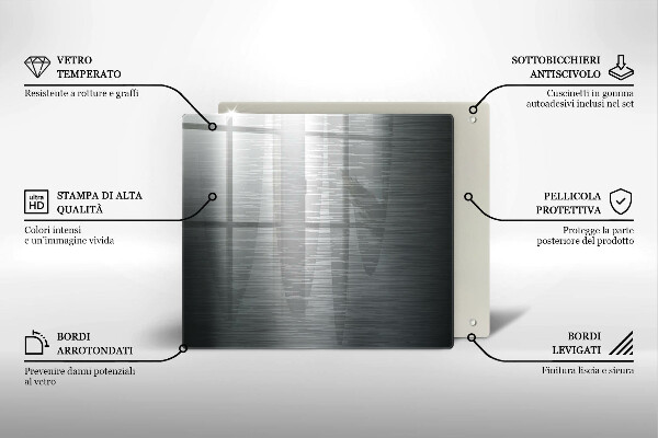 Osłona ściany przy kuchence gazowej Tekstura metal