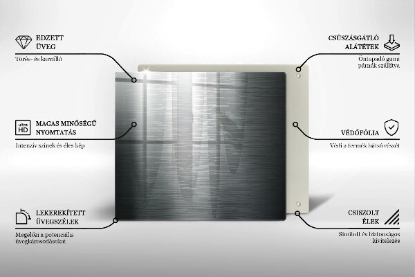 Osłona ściany przy kuchence gazowej Tekstura metal