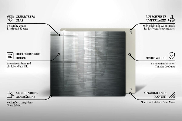 Osłona ściany przy kuchence gazowej Tekstura metal