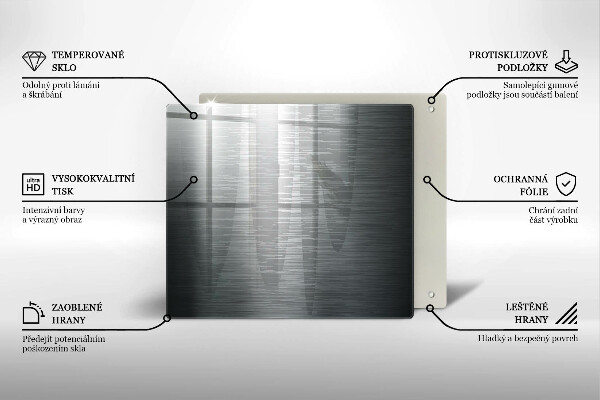 Osłona ściany przy kuchence gazowej Tekstura metal