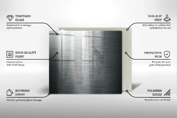 Osłona ściany przy kuchence gazowej Tekstura metal