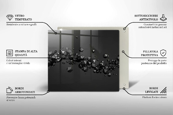 Płyta ochronna na kuchenkę Kształty 3D abstrakcja