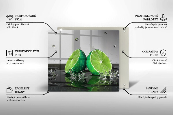 Osłona ściany przy kuchence gazowej Soczyste limonki i woda