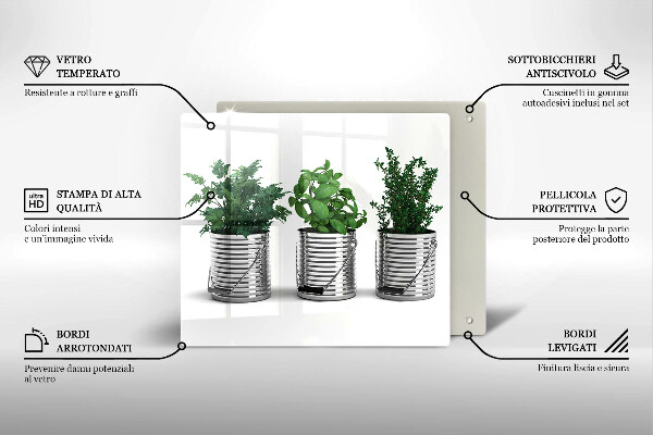 Osłona ściany przy kuchence gazowej Doniczki zioła rośliny