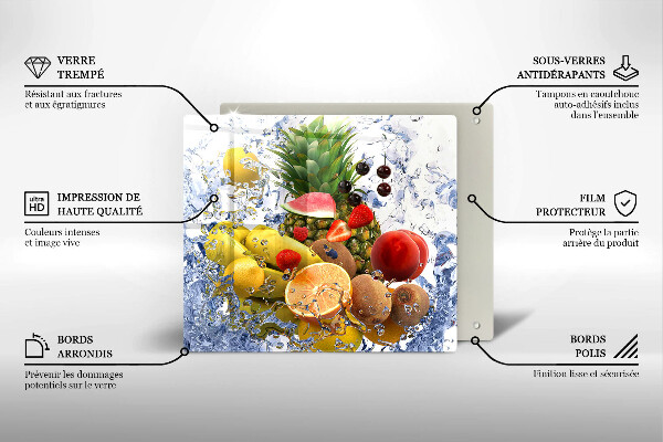 Płyta ochronna na kuchenkę Soczyste owoce i woda