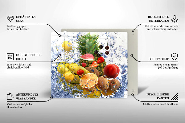 Płyta ochronna na kuchenkę Soczyste owoce i woda