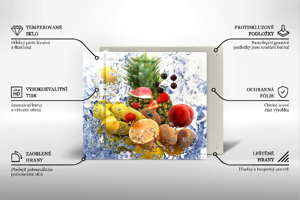 Płyta ochronna na kuchenkę Soczyste owoce i woda