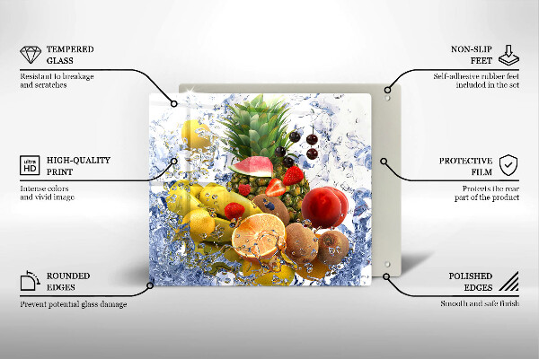 Płyta ochronna na kuchenkę Soczyste owoce i woda