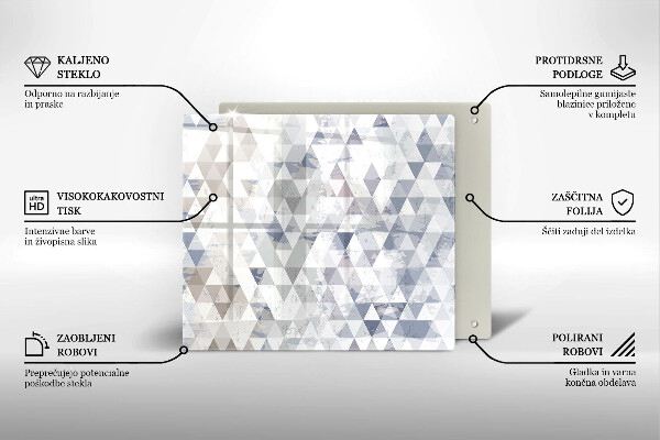 Osłona ściany przy kuchence gazowej Wzór trójkąty