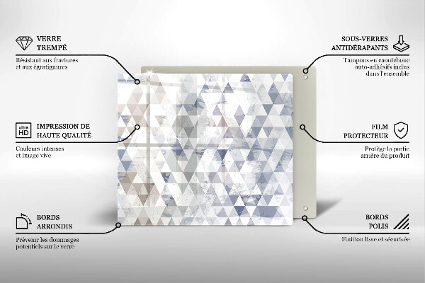 Osłona ściany przy kuchence gazowej Wzór trójkąty