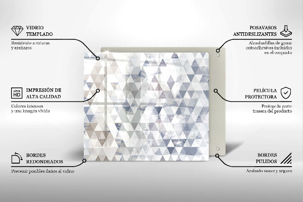 Osłona ściany przy kuchence gazowej Wzór trójkąty