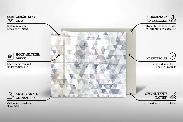 Osłona ściany przy kuchence gazowej Wzór trójkąty