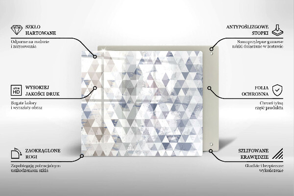 Osłona ściany przy kuchence gazowej Wzór trójkąty