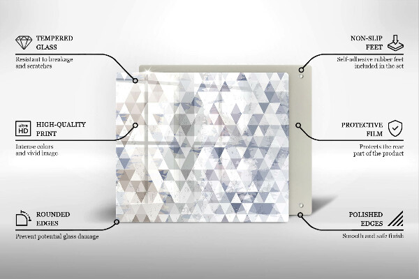 Osłona ściany przy kuchence gazowej Wzór trójkąty