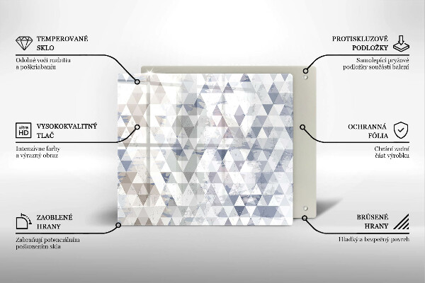 Osłona ściany przy kuchence gazowej Wzór trójkąty