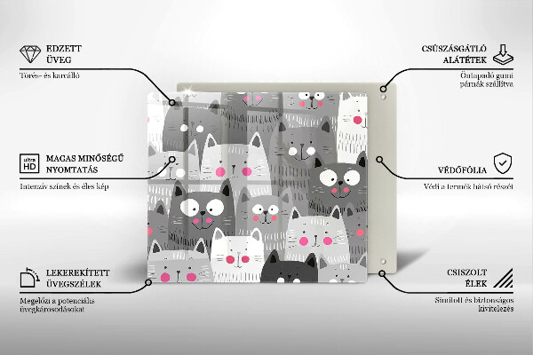 Osłona blatu kuchennego Ilustracja koty