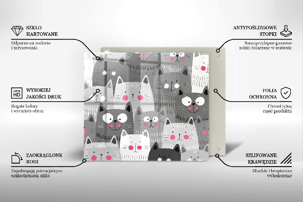 Osłona blatu kuchennego Ilustracja koty