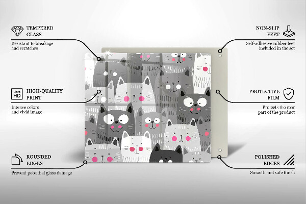 Osłona blatu kuchennego Ilustracja koty