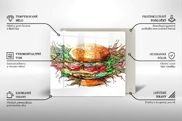 Osłona ściany przy kuchence gazowej Rysunek hamburger