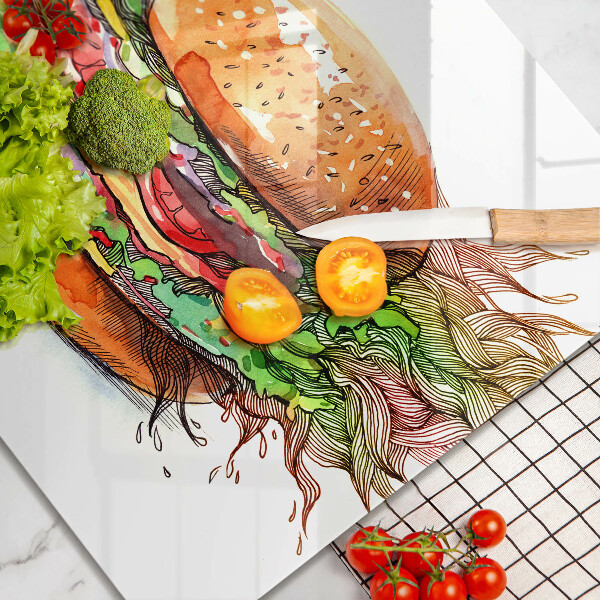 Osłona ściany przy kuchence gazowej Rysunek hamburger