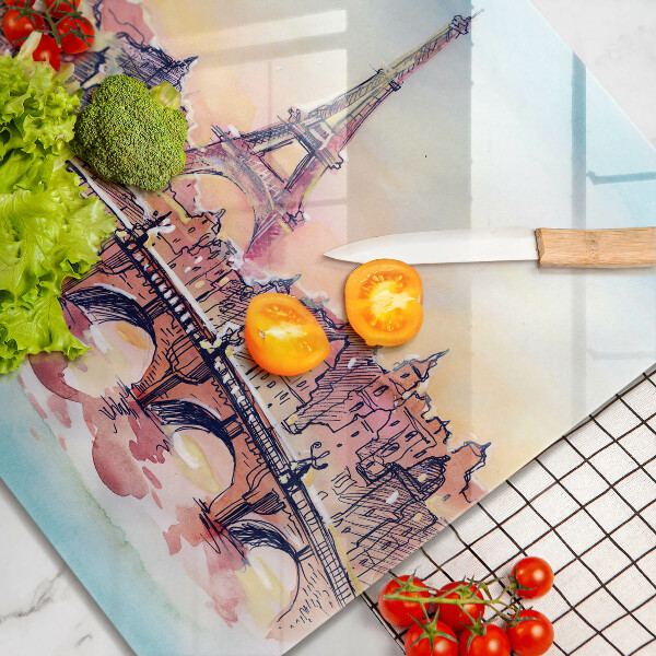 Osłona ściany przy kuchence gazowej Pejzaż Paryż wieża Eiffla