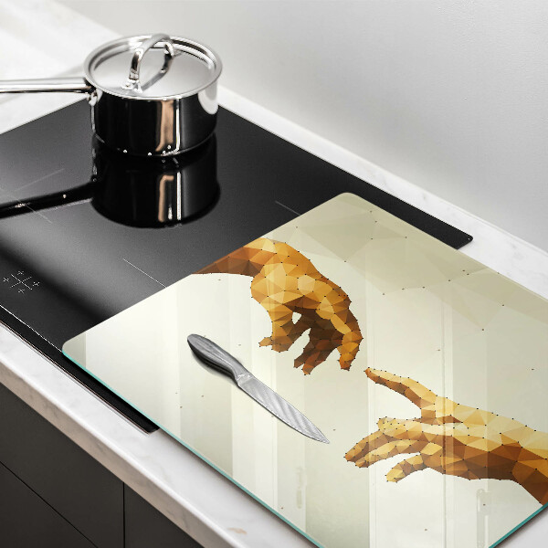 Płyta ochronna na kuchenkę Stworzenie Adama dłonie