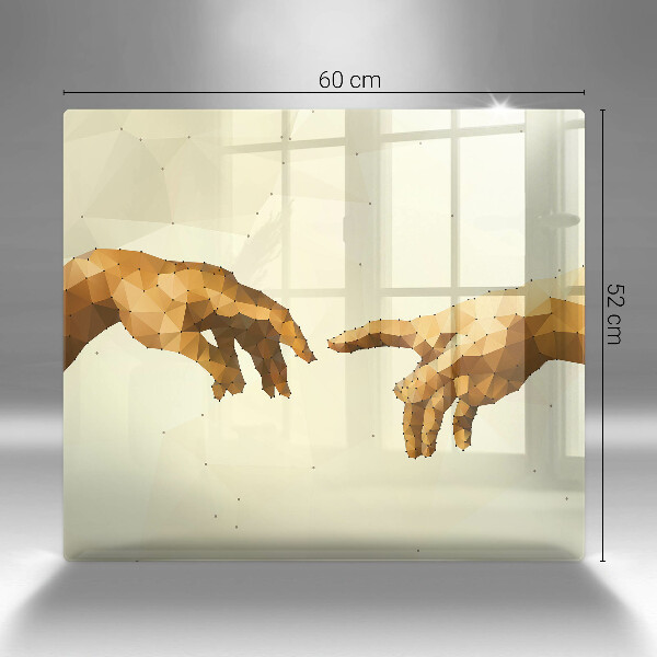 Płyta ochronna na kuchenkę Stworzenie Adama dłonie