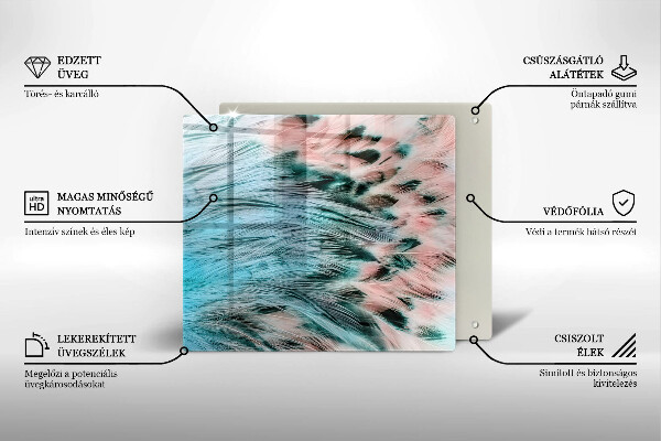 Płyta ochronna na kuchenkę Boho ptasie pióra