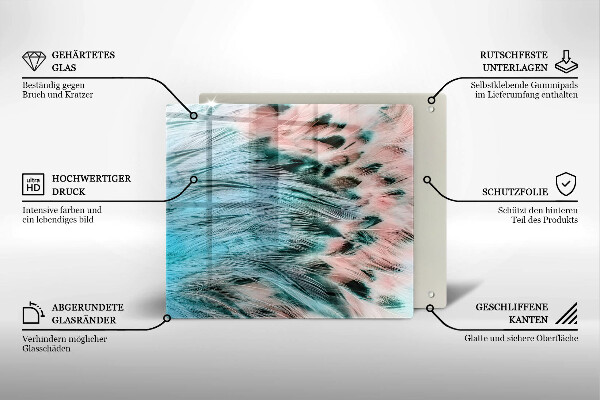 Płyta ochronna na kuchenkę Boho ptasie pióra