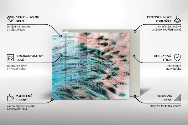 Płyta ochronna na kuchenkę Boho ptasie pióra