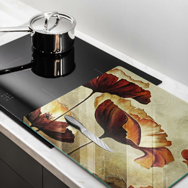 Płyta ochronna na kuchenkę Malowane boho kwiaty