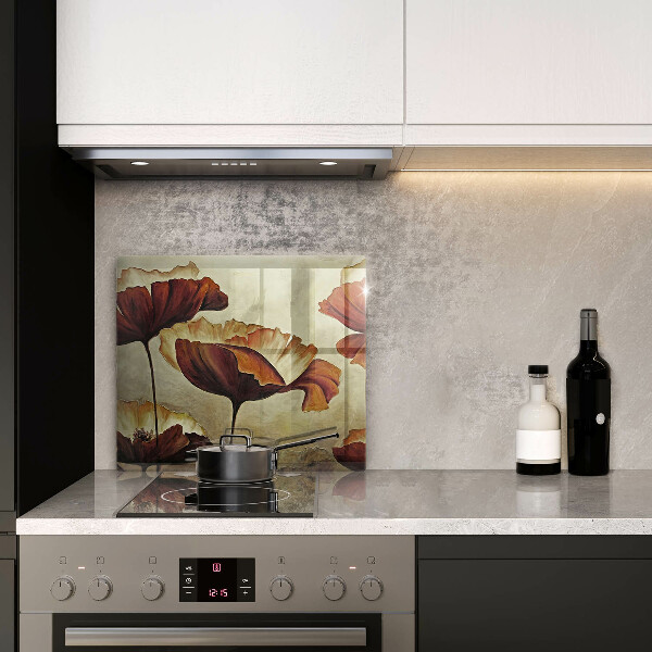 Płyta ochronna na kuchenkę Malowane boho kwiaty