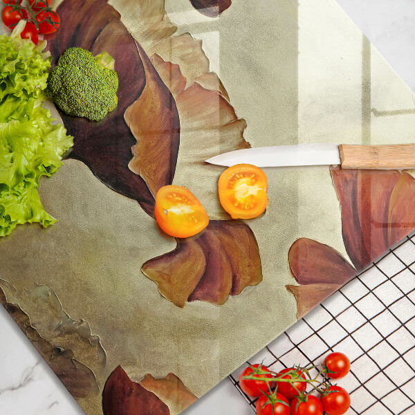 Płyta ochronna na kuchenkę Malowane boho kwiaty