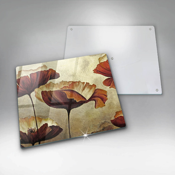 Płyta ochronna na kuchenkę Malowane boho kwiaty