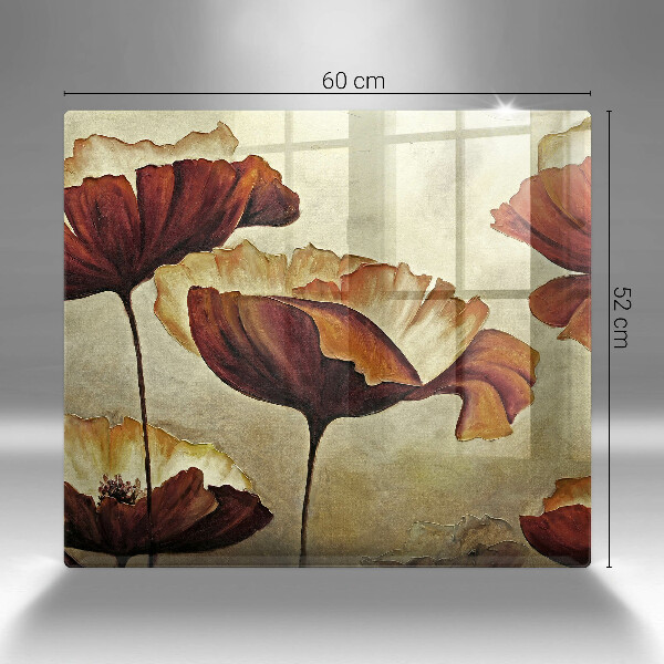 Płyta ochronna na kuchenkę Malowane boho kwiaty