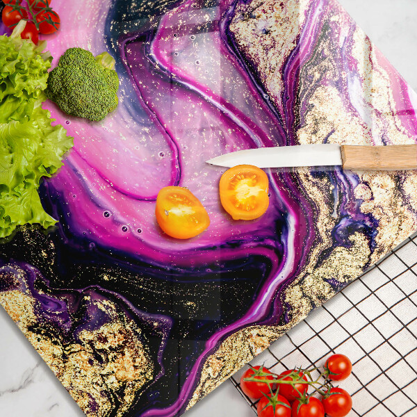 Osłona ściany przy kuchence gazowej Abstrakcja design złoto