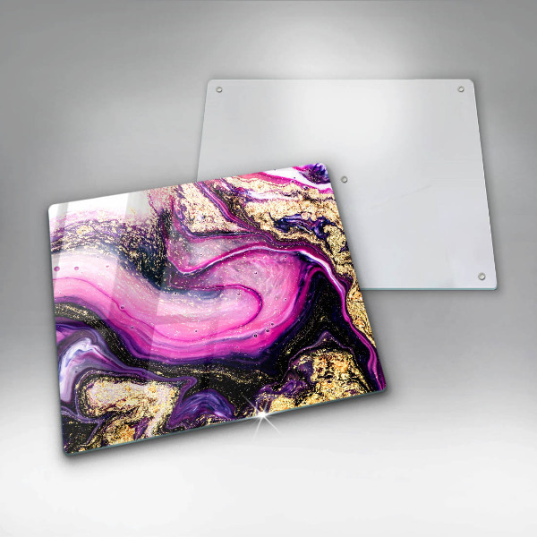 Osłona ściany przy kuchence gazowej Abstrakcja design złoto