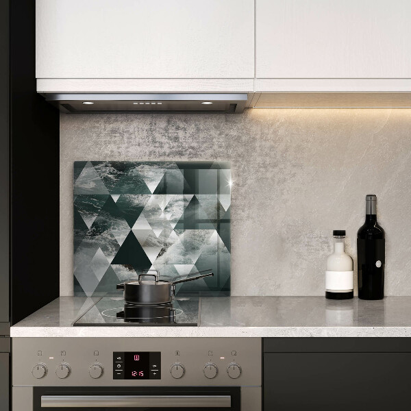 Osłona ściany przy kuchence gazowej Trójkąty i woda