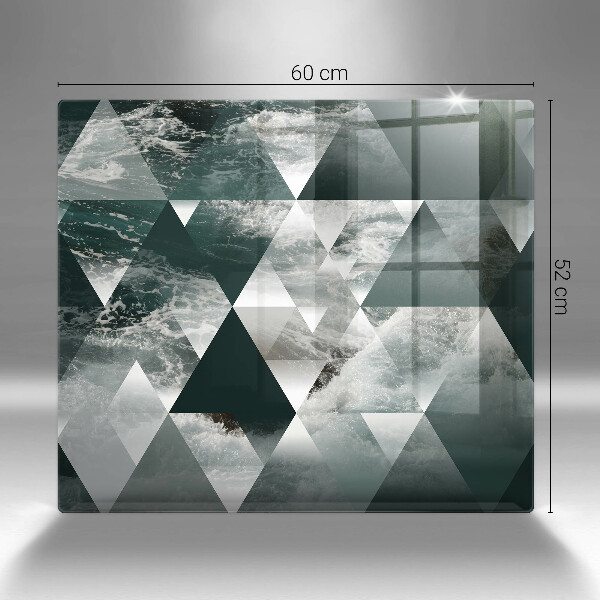 Osłona ściany przy kuchence gazowej Trójkąty i woda