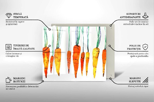 Osłona ściany przy kuchence gazowej Ilustracja marchewki