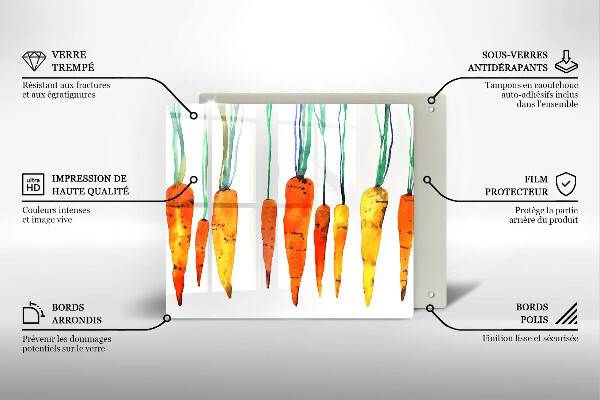 Osłona ściany przy kuchence gazowej Ilustracja marchewki