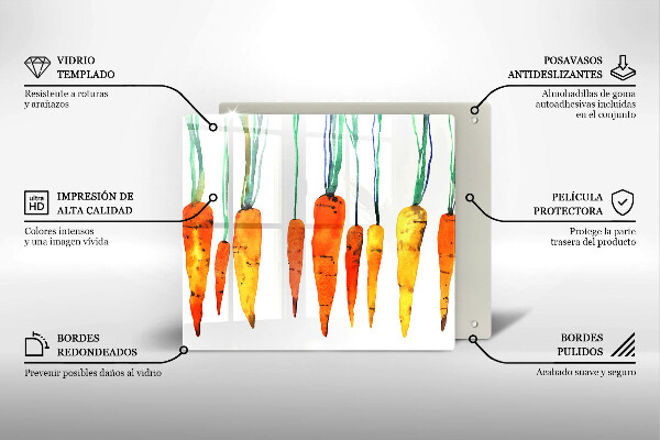 Osłona ściany przy kuchence gazowej Ilustracja marchewki
