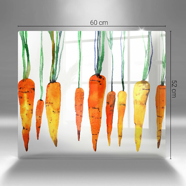 Osłona ściany przy kuchence gazowej Ilustracja marchewki